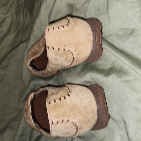 Skechers sz. 10 Brown Relaxed Fit Memory Foam Leather Suede Slipons - Picture 4 of 6